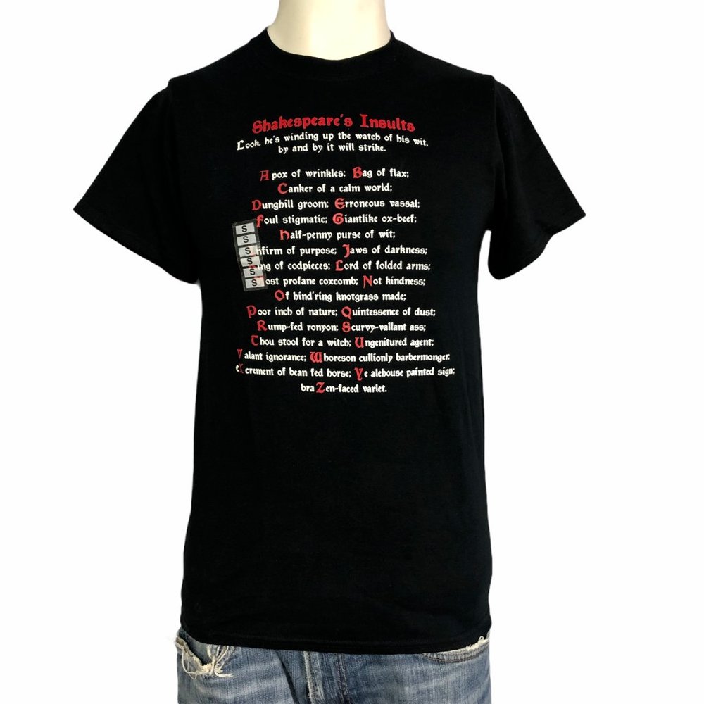 Shakespeare's Insults Unisex T-Shirt Small